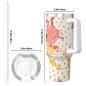 Preview: Tumbler mit Hundemotiv Bumsi - Edelstahl, Becher, 1L, mit Strohhalm, bunt, Motive in Digitaler Popart, AmStaff, Staffordshire, SOKA, Listenhund